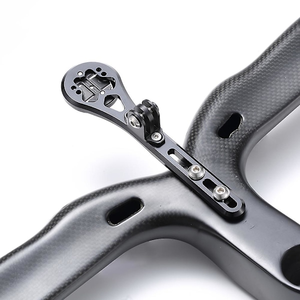 Integrerad styrstångshållare i aluminium för cykelcomputer, kompatibel med Garmin Wahoo Bryton Gopro strålkastare