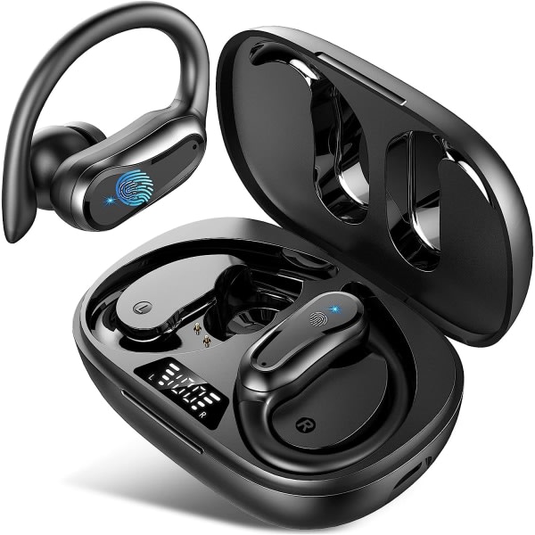 HHL Bluetooth Sports Hörlurar, Trådlösa Bluetooth 5.3 HiFi Stereo Hörlurar