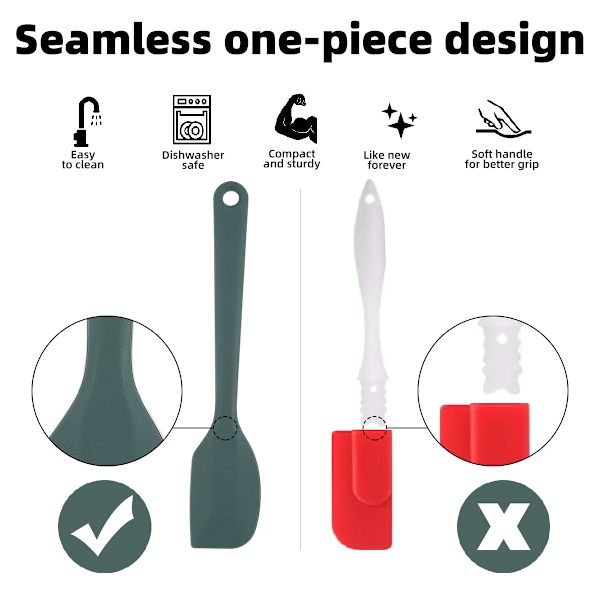 Xuanjun uusi silikoni-setti sarja grillausharja voitelulasta lämmönkestävä ja konepesun kestävä Danish Green 3-piece set