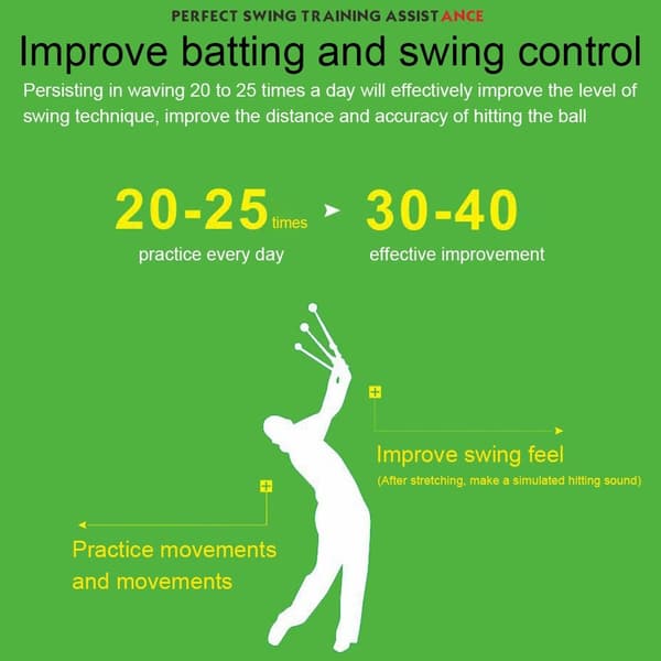 Golf Swing Trainer Teleskopisk Træningsgreb Lærehjælp