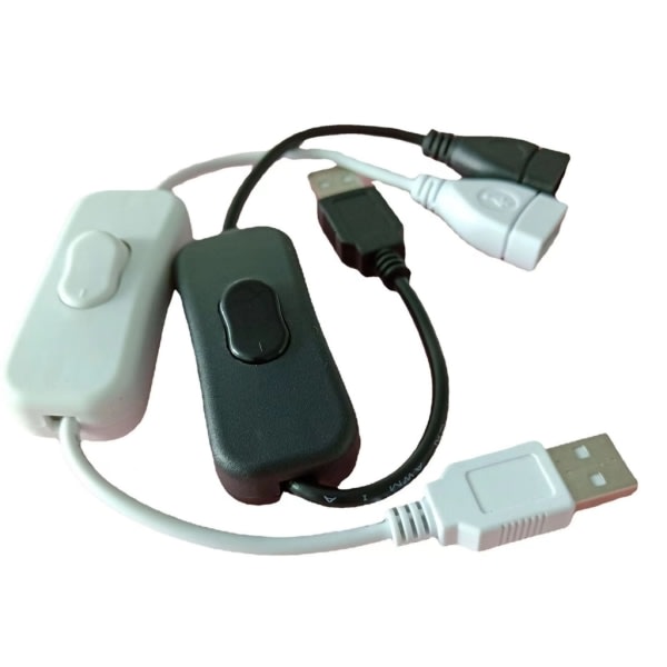 30 cm USB kabel med strömbrytare USB2.0-adaptersladd hane till hona förlängningslinje Svart