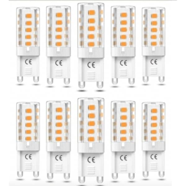 G9 LED-lampor 5W Varmvit, 10-pack Energisnåla Kapsellampor