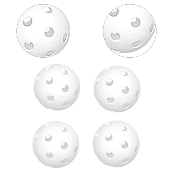 4x Floorball bolde hule unihockey bolde til spillere professionelle træning hvid