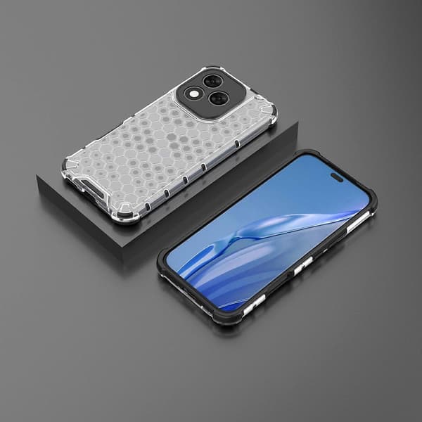 Honeycomb Støtsikkert Telefondeksel Kompatibelt med Honor 400 Lite White