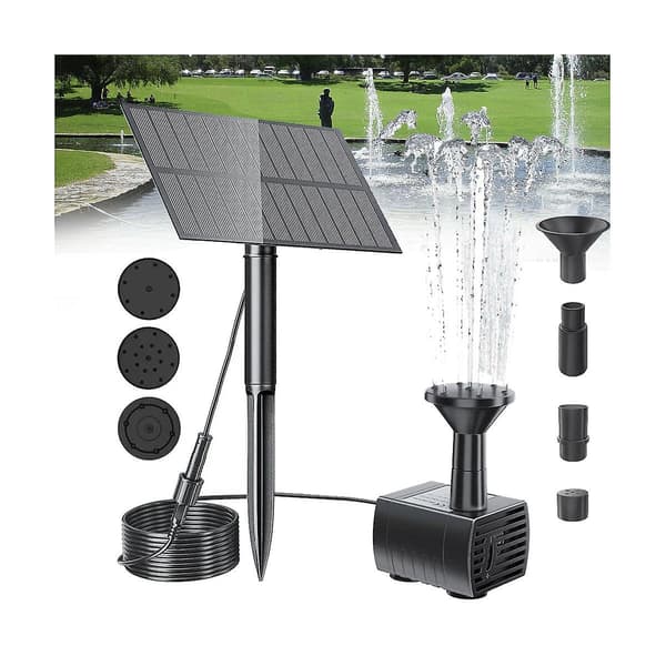 Solfontæne Pumpe Vandpumpe til Fuglebad Have Baghave Pool Solfontæne