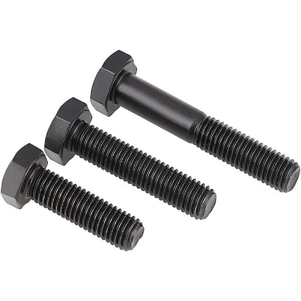 20 stk. sekskantet skrue, sortoxideret klasse 12.9 højstyrke ekstern sekskantbolt, M6 40mm, fra DEBUNS