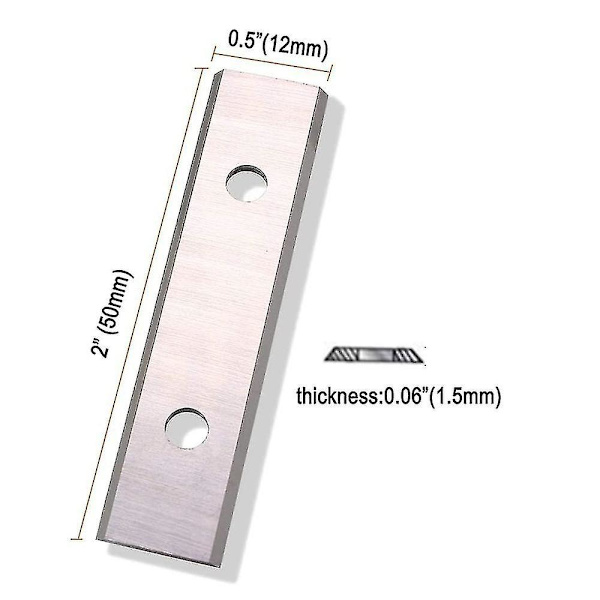 10 st Tungsten Carbide Skrapa 50X12X1.5MM Dubbelsidig Tung Skrapa Ersättningsblad för P
