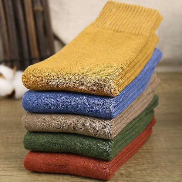 Alpakkalainat Miesten ja Naisten Villaiset Sukat Lämpimät Talvisukat pure bright color