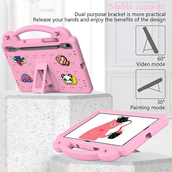 For Samsung Galaxy Tab S9 Fe / X510n Håndtak Kickstand Barn Eva Støtsikker Tabletholder