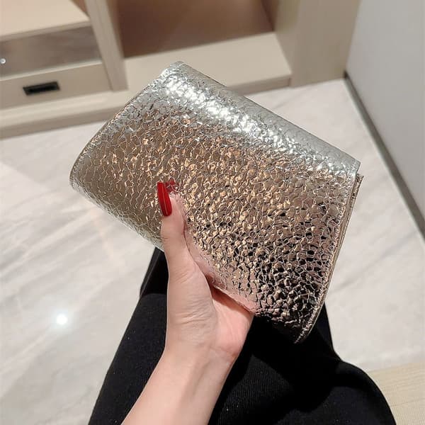 Iltalaukut Paljetit Clutch HOPEA hopea silver