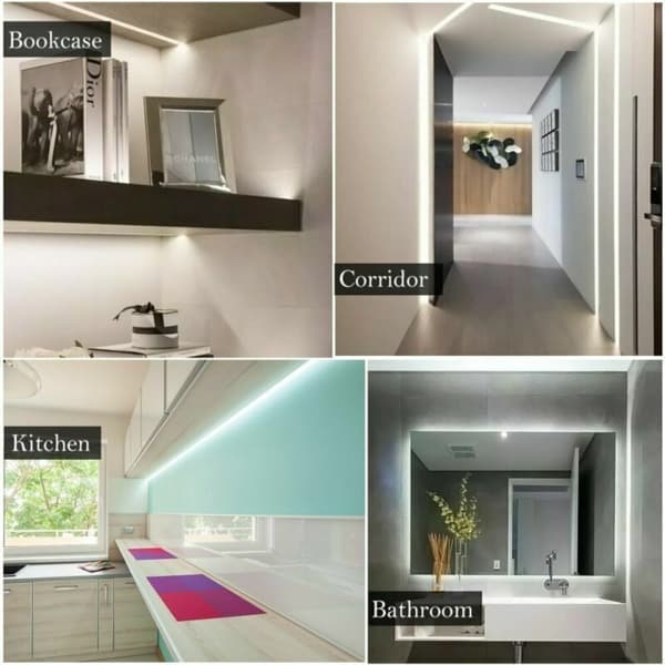 5050 LED Strip Lys Nattlampe HVIT Hvit White