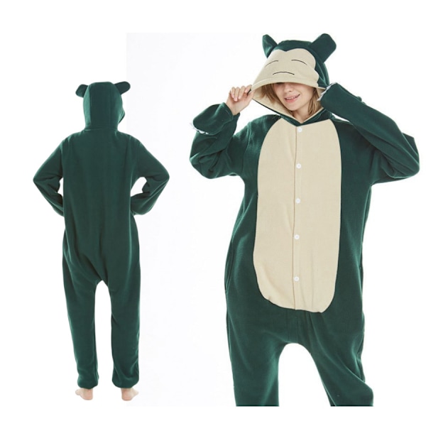 Polar Fleece -sarjan Halloween-piirretty eläin yhden osan pyjama MJ51 pariskunta pyjama Snorlax 140