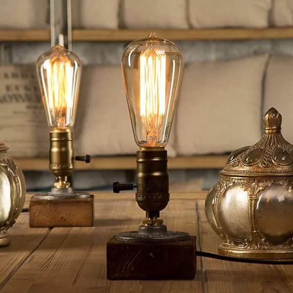 40W ST64 Retro Edison-glödlampa - Varmvit, 2 st E27-glödlampor