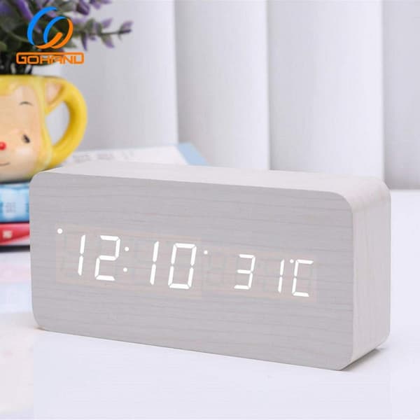 Digital LED vækkeur Hvid 212 White