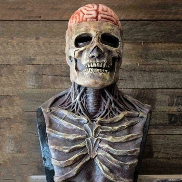 IC Fkxczn Den senaste skelett biokemiska masken för 2021, Halloween-masker Röd