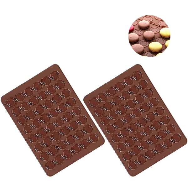 IC 2 kpl silikoni macaron-leivonta-alusta 48 kololla, tarttumaton