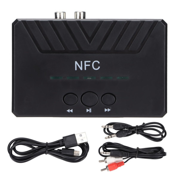 NFC 5.0 Bluetooth-mottaker USB-avspilling AUX trådløs lydadapter for bilstereo