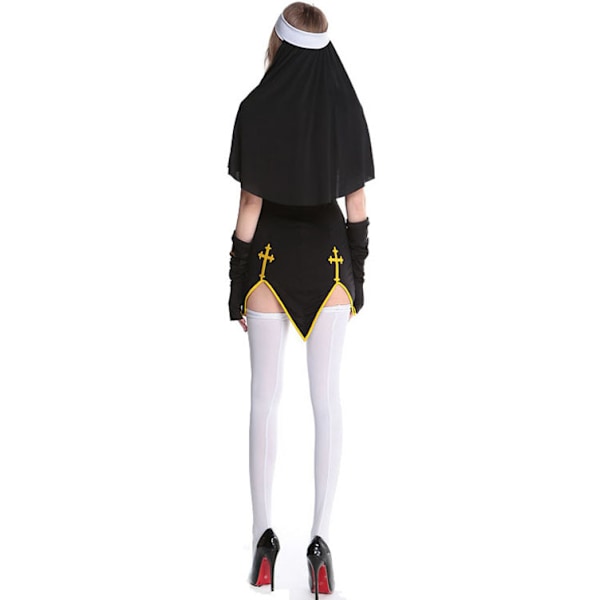 Populær Halloween nonnekostume Nonnekostume COS performance kostume nonnekostume spiluniform MJ51 XL black