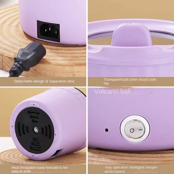 Elektrisk nudelkoker Mini elektrisk hotpot HVIT-EU PLUGG Hvit-EU Plugg White-EU Plug
