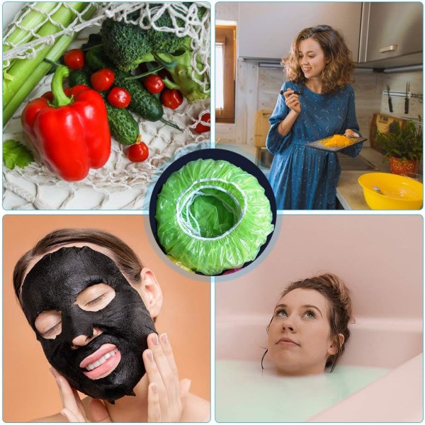 60 Elastiska matskyddsöverdrag Återanvändbara och färgglada plastöverdrag Matöverdrag för att skydda grönsaker eller för hemmet, Hotel T-Auda