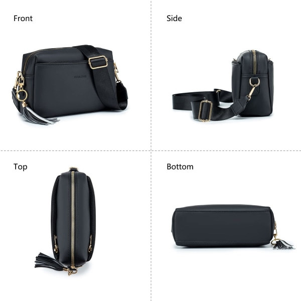 Naisten matkapuhelimen olkalaukku, crossbody-laukku, leveällä hihnalla varustettu käsilaukku