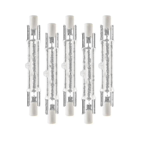 5-pakkaus R7s 118mm 300w 230v, r7s halogeeni lineaarinen lamppu, himmennettävä halogeenilamppu rakentamiseen