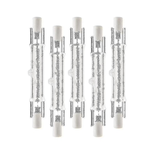 5 stk. R7s 118mm 300w 230v, r7s halogen lineær pære, dæmpbar halogenlampe til byggeplads