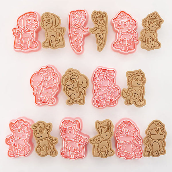 IC PAW Patrol Kjeks Utstikker Sett Plast Forming Form Kake Bakverk Mol