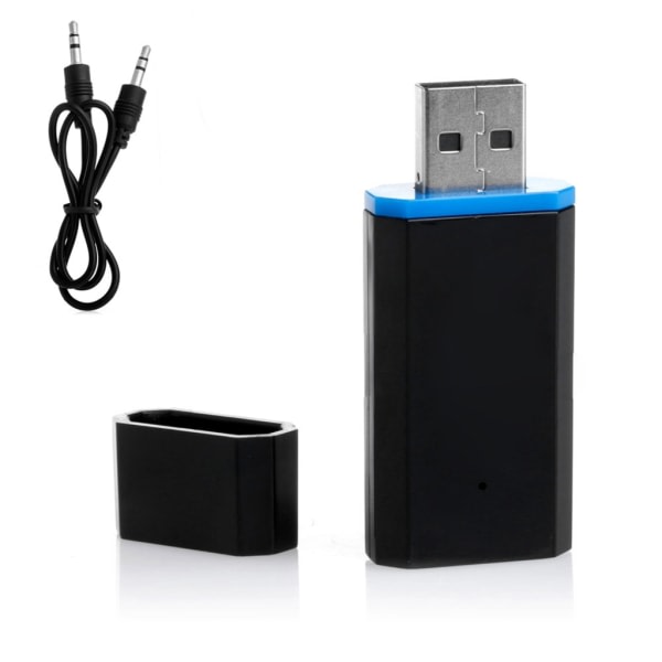 USB 3,5 mm AUX IN Bluetooth-kompatibel V2.1 trådlös ljudmottagare Stereo Svart