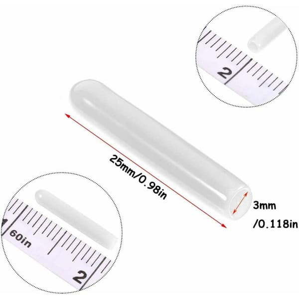 120 Stycken Diskmaskinslock, Innerdiameter 3MM PVC Skyddskåpa, Diskorg, 325mm (Vit)