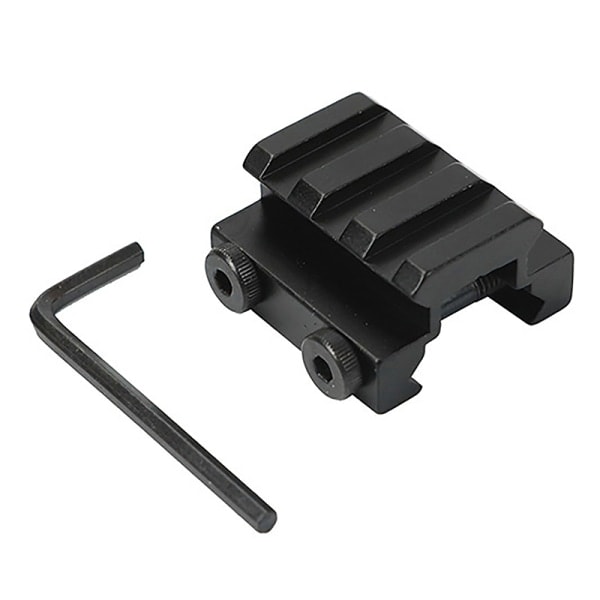 IC 20 til 20 mm Ring Tactical Track Clamp 21 mm Slot Jagt Rif Sort