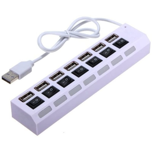 IC USB Hub Power USB Hub med Hurtigopladning med Enkelt Hvid