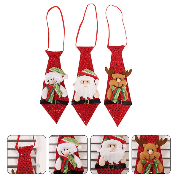 3 st jultomtekostym män jultomteprydnad jul hängande prydnadar sidan jul slips jul öppen spis prydnad