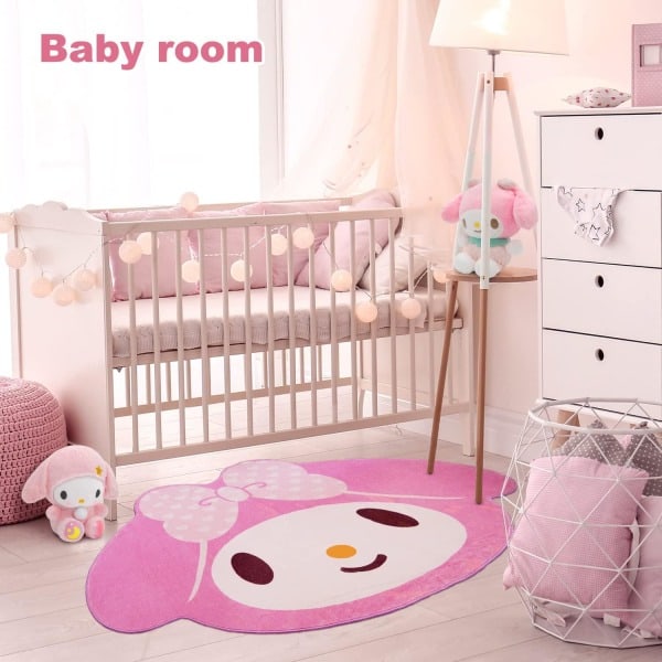 IC Kittie Matta Tecknad Dörrmatta Anime Matta Kawaii Mattor Söt Sittdyna Kattkudde Flickor Dekor Sittdyna Barn Områdesmattor (Rosa+Vit2)