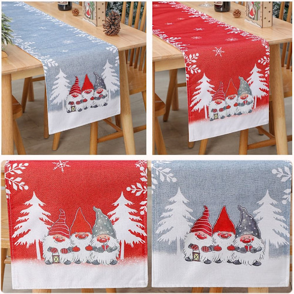 Julduk Snowflake bordslöpare GRÅ Gray