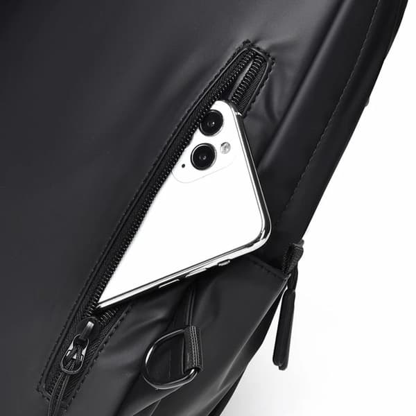 Brysttaske til mænd Rejse Sling Bag SORT sort black