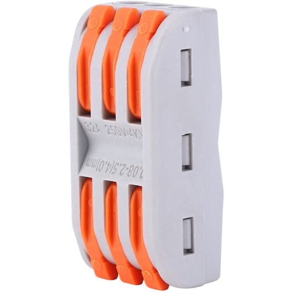 50 st Kabelförbindare 1128AWG PCT-2-3 Orange Snabbkopplingsplint, DUBUNS