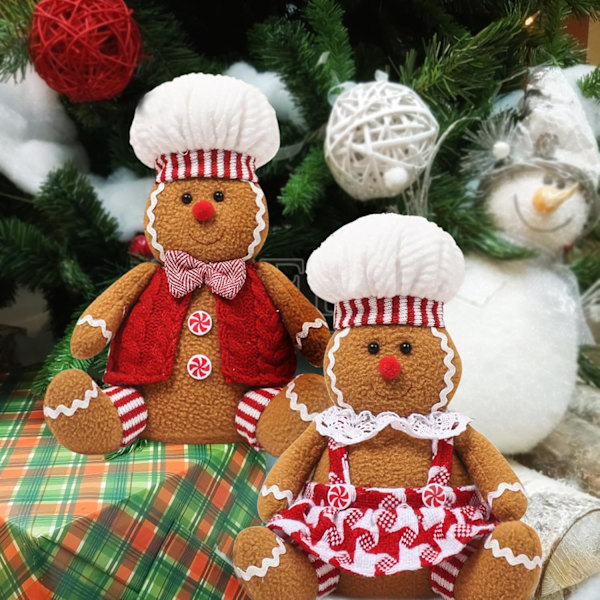 Pepparkaksgubbe Plyschdocka - Mysig Julduk Leksak Boy