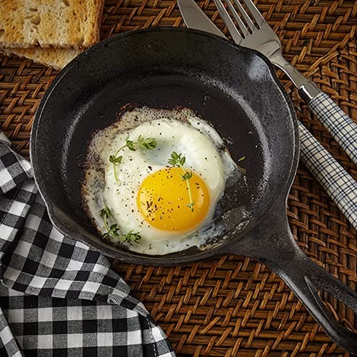 6,3\" Mini Støbejernspande, Lille Stegepande til Køkken og Camping (Sort) single pan frying pan 16cm