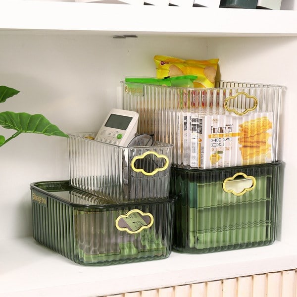 IC Stor Plast Kosmetisk Makeup Organizer Smykkeskrin Opbevaring Transparent M