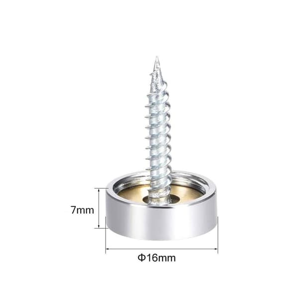 8 stk. Dekorative speilskruer med hette 18MM 18mm 18mm