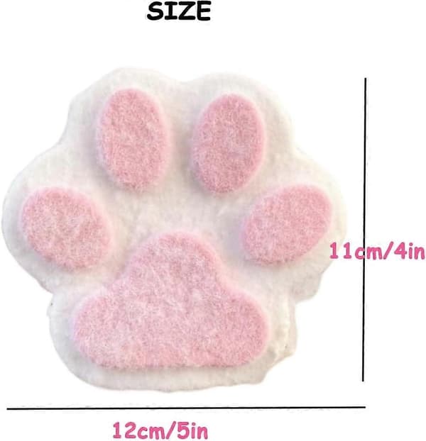 Taba Squishy Stor Kattepote Silikone Klemmelegetøj til Stresslindring, Kattepote Kæmpe Pote Squishy Sensorisk Legetøj White