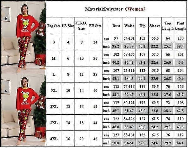Jul Familj Matchande Pyjamas Sovkläder Jul Grinch Tryckt Vuxen Barn Spädbarn Sovkläder Pyjamas Set Mamma Mommy XL