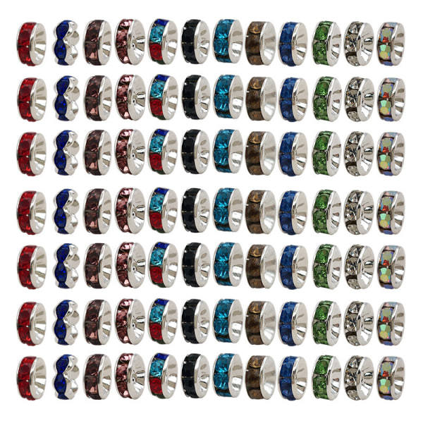 [Satunnainen tyyli] 100 korujen tarvikkeet, timanttisormukset, helmet, 8 mm