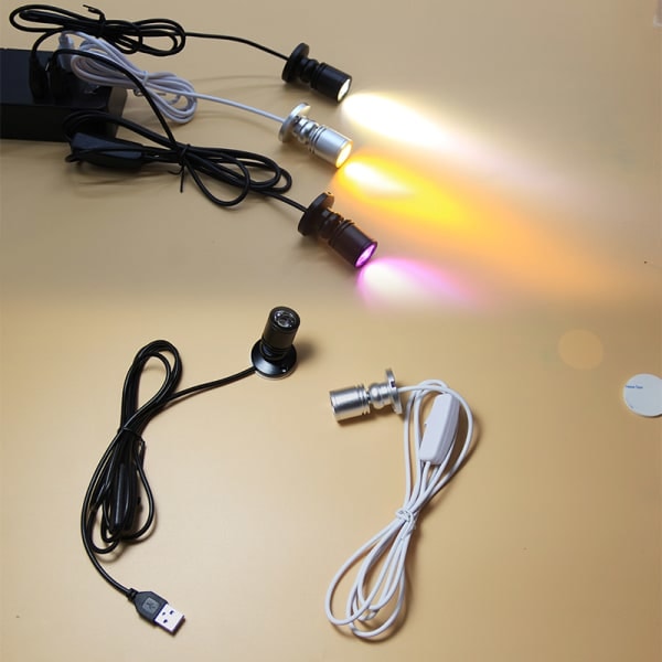 IC Led USB Spotlight Smykkeskab Vitrineskab Bordlampe Mini Sp B2
