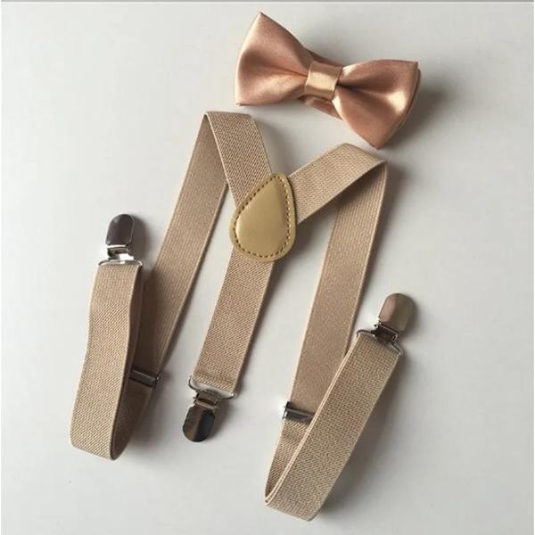 Barneseler med sløyfe - Barnesett - Beige