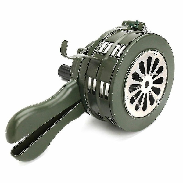 Hand Crank Siren Horn 110db Manuellt Manövrerad Metallalarm Flygraid Nöd Säkerhet