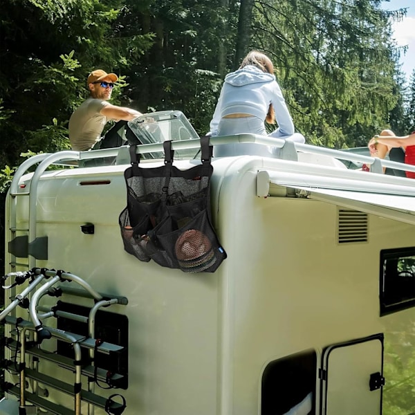 Oppvaskstativ i nett, nettpose for camping, nett tørkestativ for utendørs, bobiler og piknik