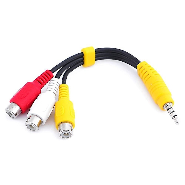 Replacement for Sony TV Video AV Component Adapter Cable  3.5mm To 3 RCA AV Input Adapter CBF Signal