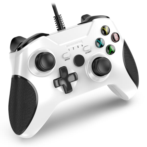 xbox one trådad gamepad - vit, trådbunden pc-kontroll, gamepad med